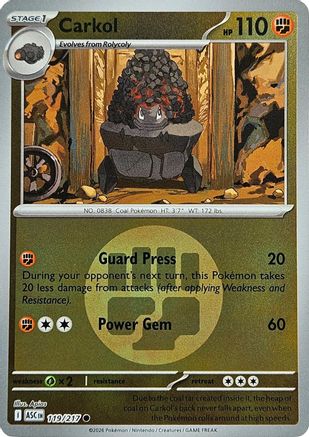 Carkol (Energy Symbol Pattern) 119/217 Holo Ascended Heroes Reverse Holo