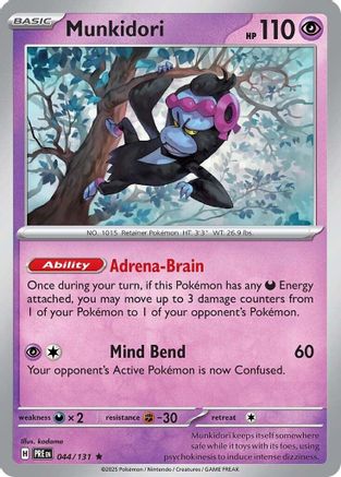 Munkidori 044/131 Holo Rare Prismatic Evolutions Holo