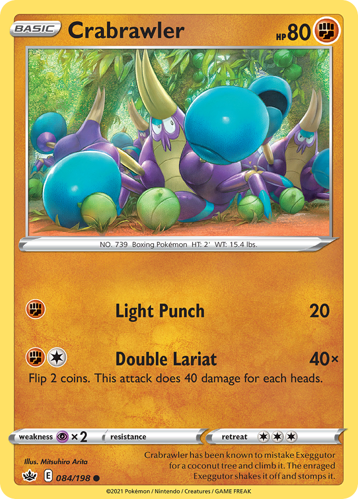 Crabrawler 084/198 Common Chilling Reign Reverse Holo