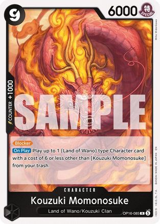 Kouzuki Momonosuke (085) OP16-085 Rare The Time of Battle Foil