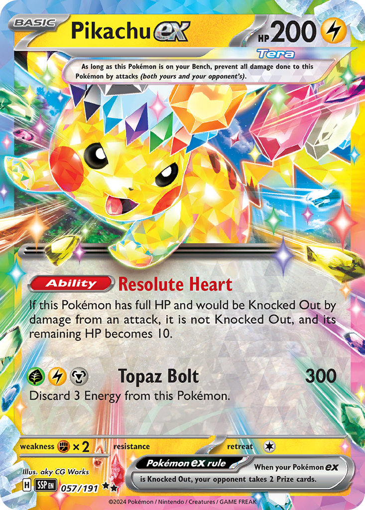 Pikachu ex 057/191 Double Rare Surging Sparks