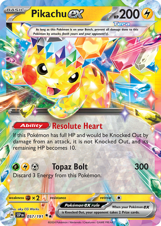 Pikachu ex 057/191 Double Rare Surging Sparks