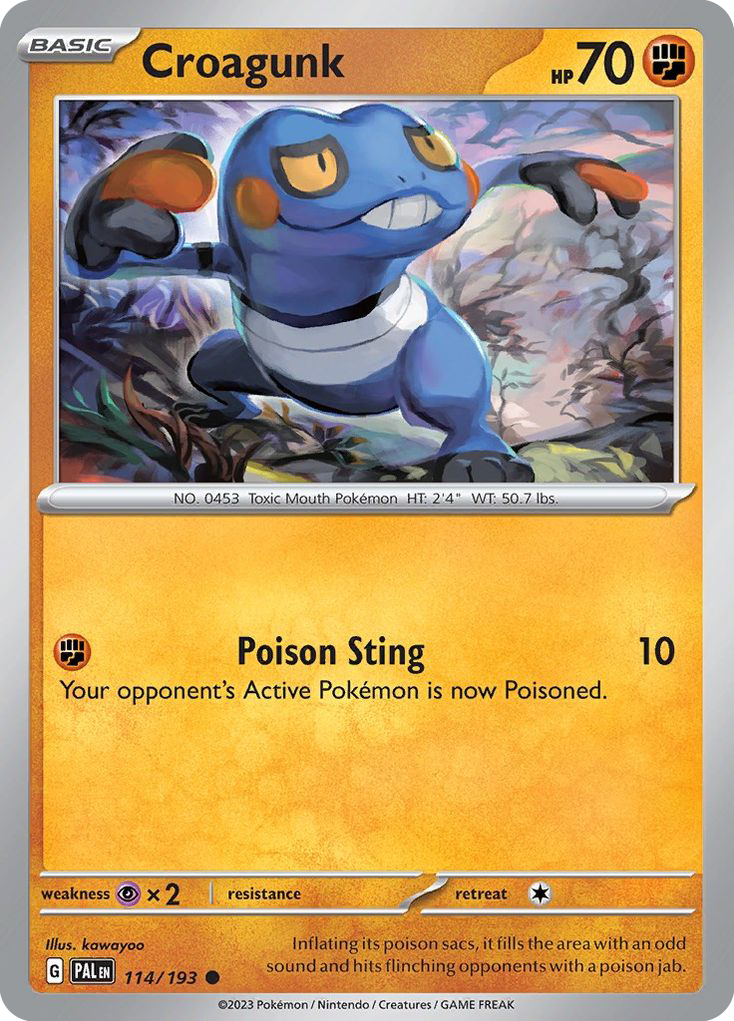 Croagunk 114/193 Common Paldea Evolved Reverse Holo