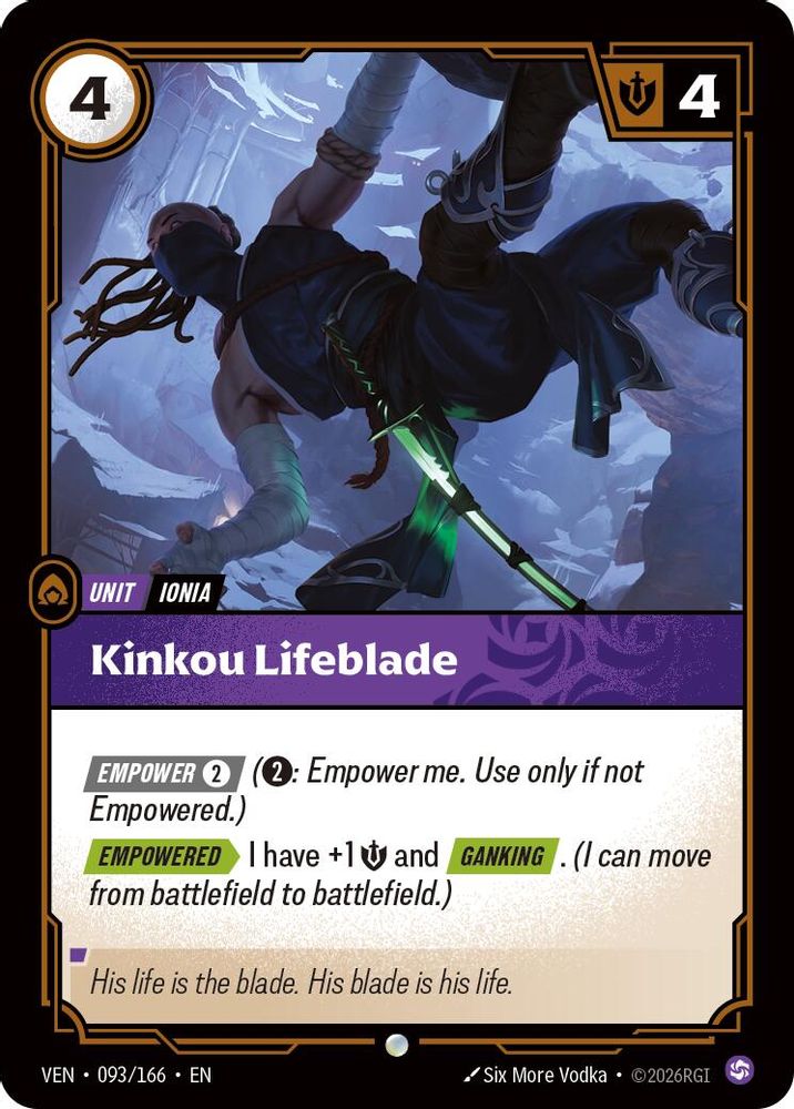 Kinkou Lifeblade 093/166 Common Vendetta Foil