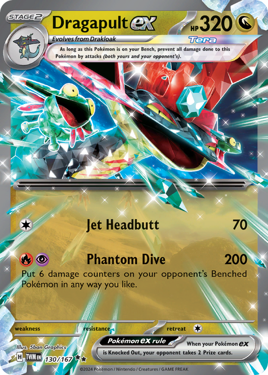 Dragapult ex 130/167 Double Rare Twilight Masquerade Pokemon Holo