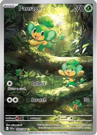 Pansage 089/086 Holo Illustration Rare Black Bolt