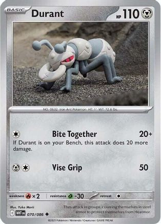 Durant 070/086 Uncommon White Flare Reverse Holo