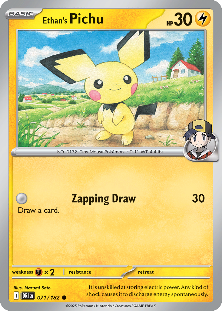 Ethan's Pichu 071/182 Common Destined Rivals Reverse Holo