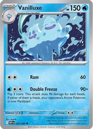 Vanilluxe 029/086 Uncommon White Flare Reverse Holo