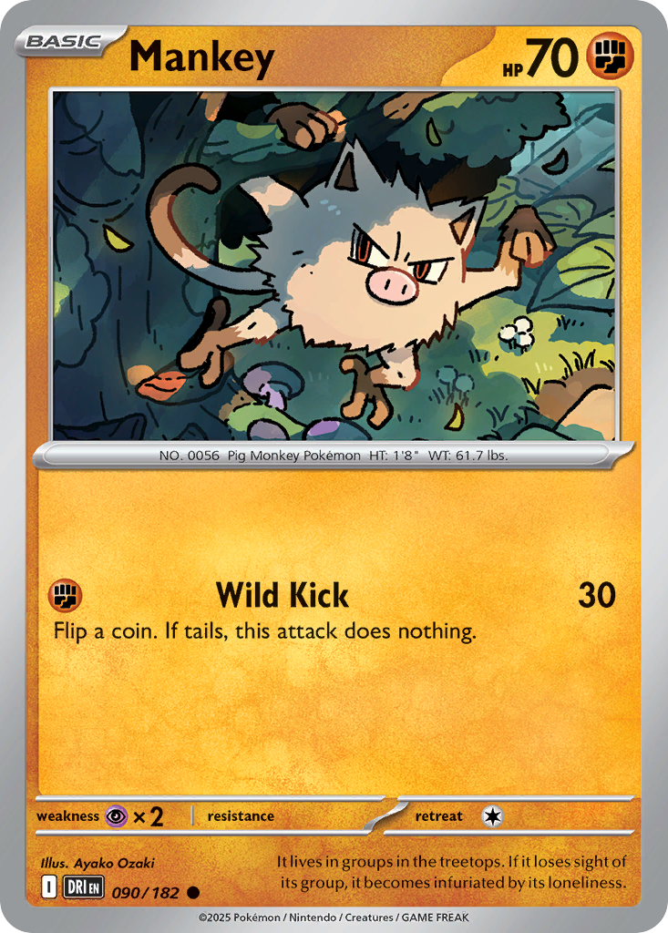 Mankey 090/182 Common Destined Rivals