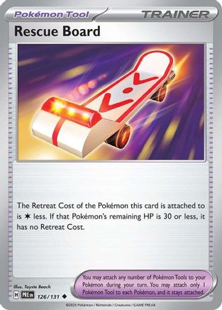 Rescue Board 126/131 Uncommon Prismatic Evolutions