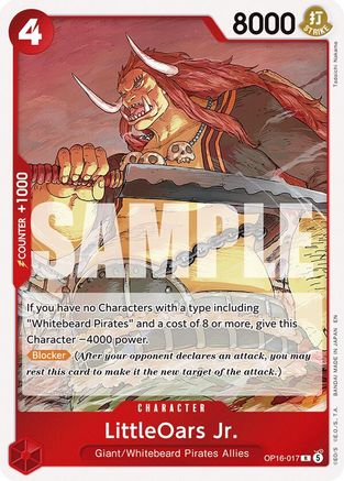 LittleOars Jr. OP16-017 Rare The Time of Battle Foil