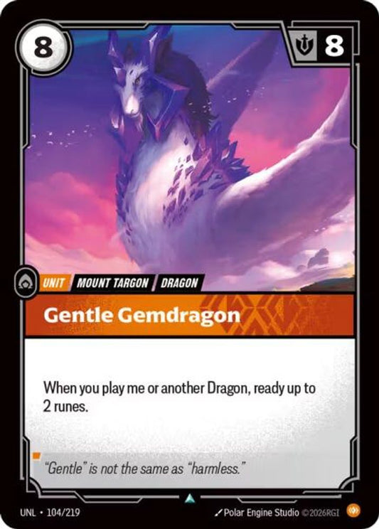 Gentle Gemdragon 104/219 Uncommon Unleashed