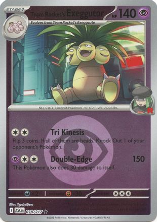 Team Rocket's exeggutor (Energy Symbol Pattern) 078/217 Ascended Heroes Reverse Holo