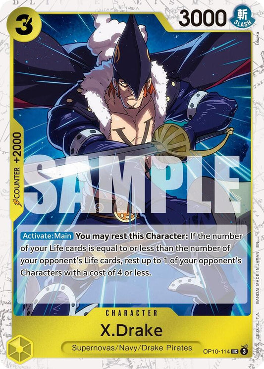 X.Drake (Pirate Foil) OP10-114 Premium Booster -The Best- Vol. 2 Foil