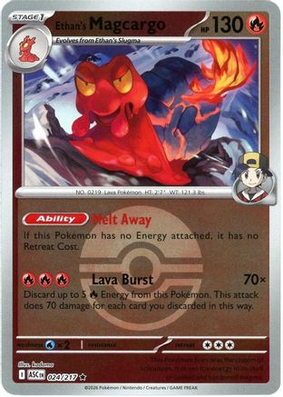 Ethan's Magcargo (Poke Ball) 024/217 Holo Ascended Heroes Reverse Holo