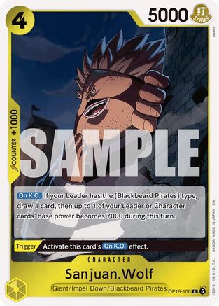 Sanjuan.Wolf OP16-106 Rare The Time of Battle Foil