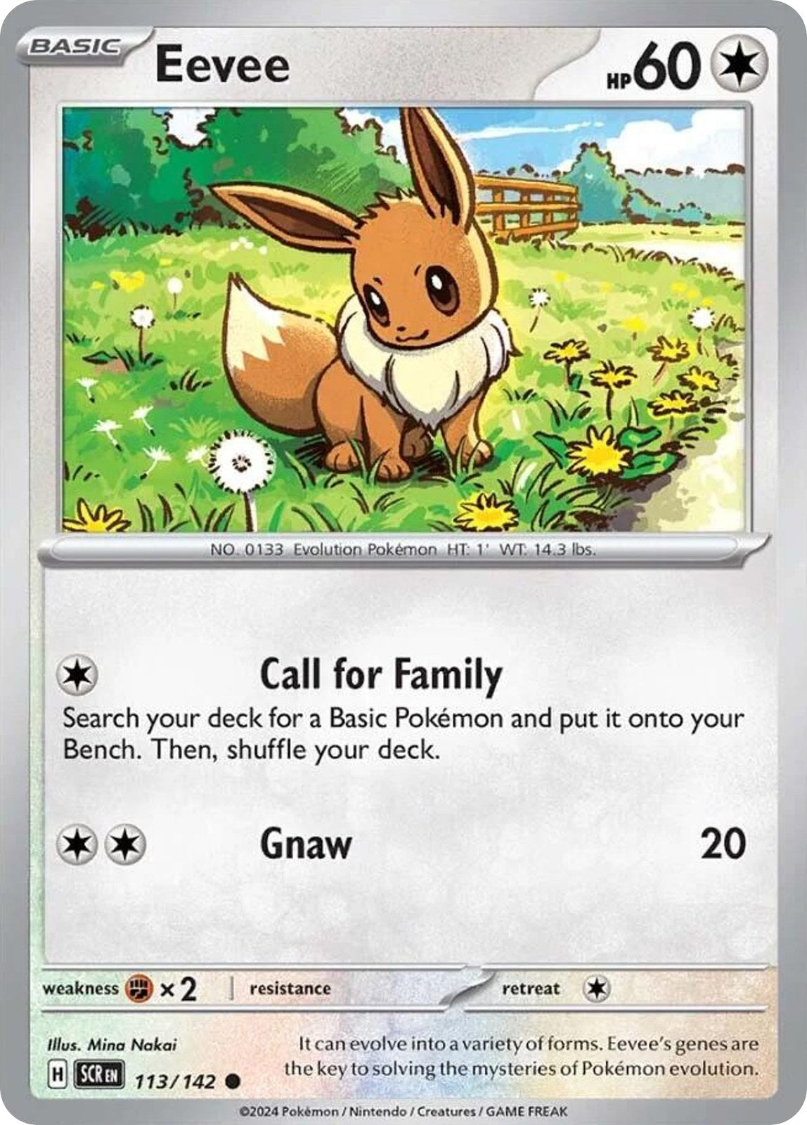 Eevee 113/142 Common Stellar Crown Reverse Holo