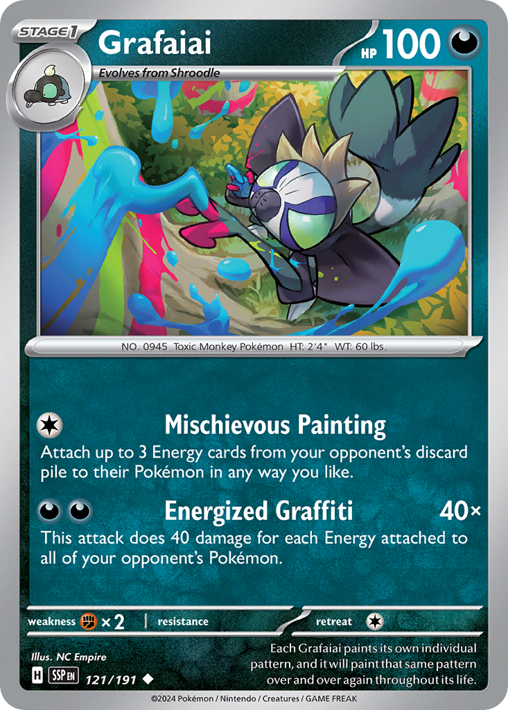 Grafaiai 121/191 Uncommon Surging Sparks Reverse Holo