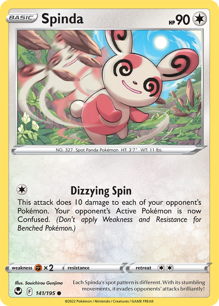 Spinda 141/195 Common Silver Tempest