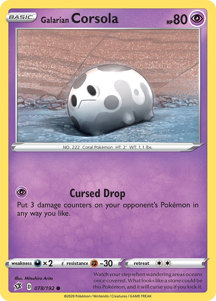 Galarian Corsola 078/192 Common Rebel Clash
