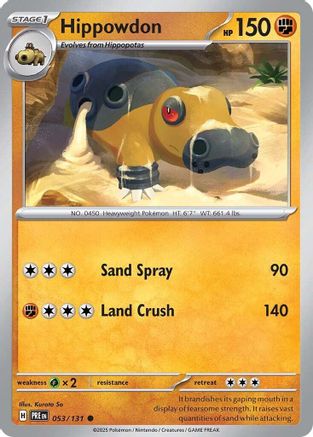 Hippowdon 053/131 Common Prismatic Evolutions
