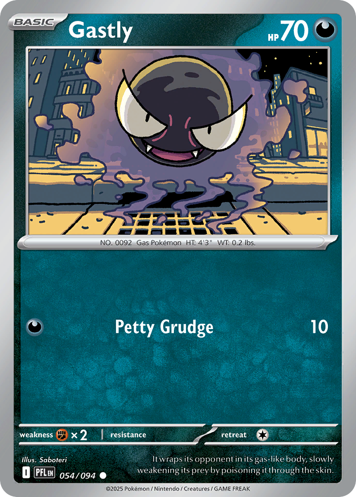 Gastly 054/094 Common Phantasmal Flames Reverse Holo