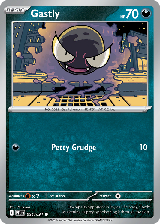 Gastly 054/094 Common Phantasmal Flames Reverse Holo