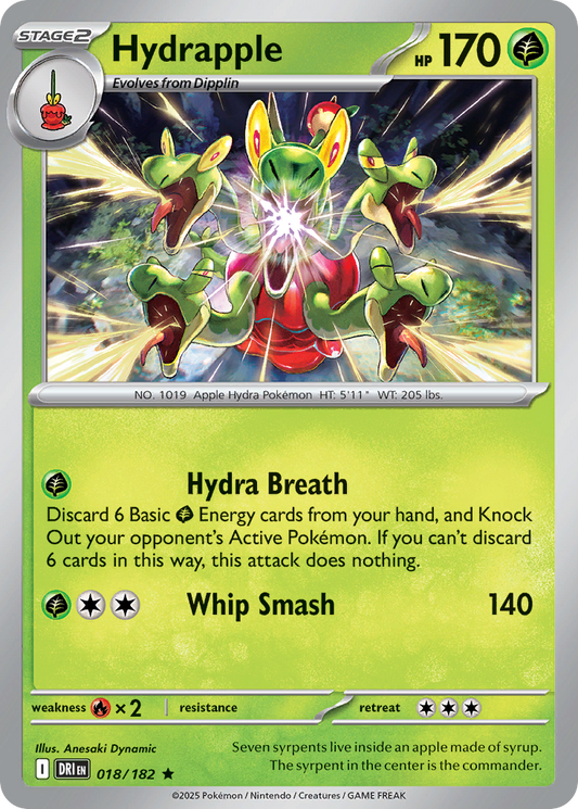 Hydrapple 018/182 Rare Destined Rivals Holo