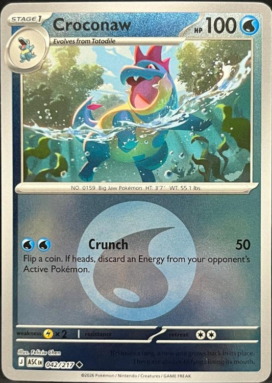 Croconaw (Energy Symbol Pattern) 042/217 Ascended Heroes Reverse Holo
