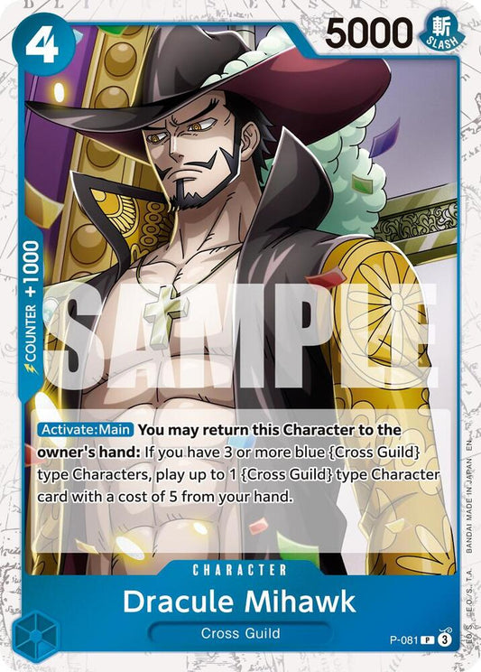 Dracule Mihawk (Pirate Foil) P-081 Premium Booster -The Best- Vol. 2 Foil