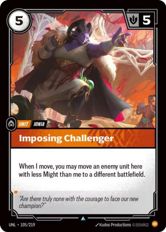 Imposing Challenger 105/219 Uncommon Unleashed Foil