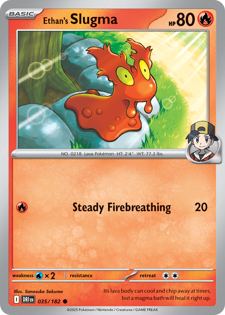 Ethan's Slugma 035/182 Common Destined Rivals Reverse Holo