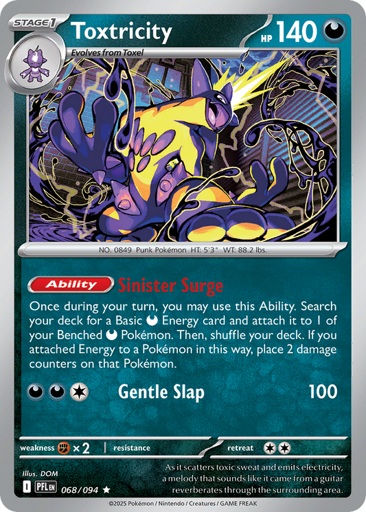Toxtricity 068/094 Rare Phantasmal Flames Holo