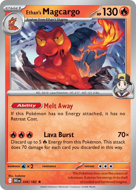 Ethan's Magcargo 036/182 Rare Destined Rivals Holo