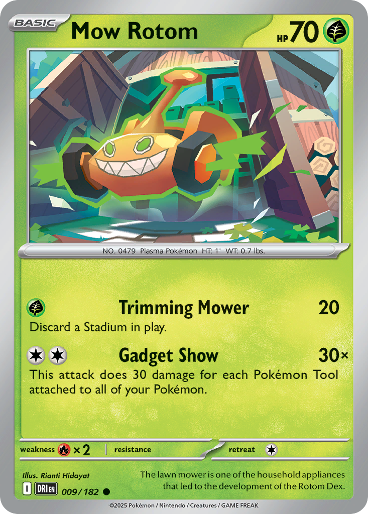 Mow Rotom 009/182 Common Destined Rivals Reverse Holo