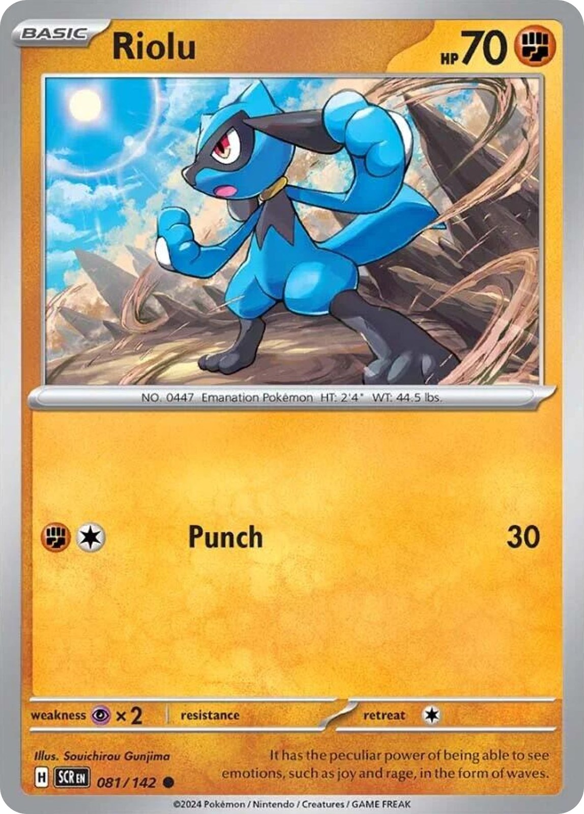 Riolu 81/142 Common Stellar Crown