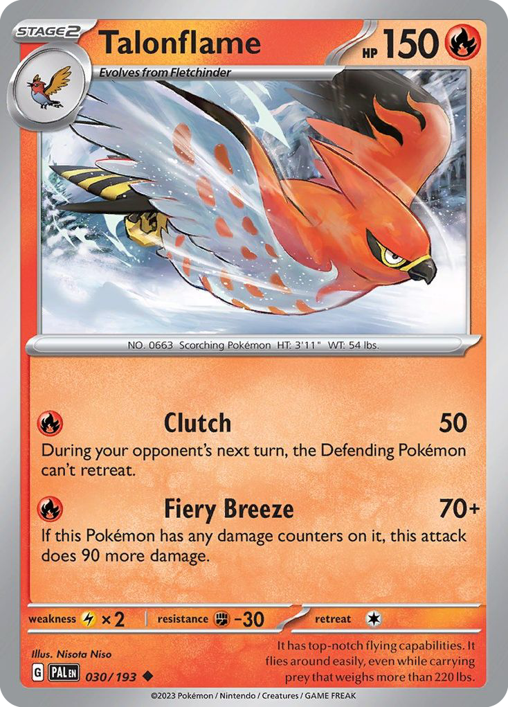 Talonflame 030/193 Uncommon Paldea Evolved