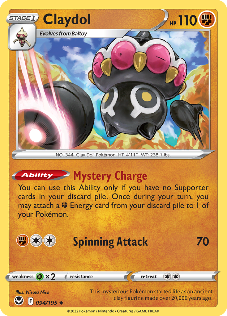 Claydol 094/195 Uncommon Silver Tempest