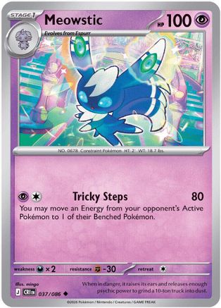 Meowstic 037/086 Uncommon ME04: Chaos Rising Reverse Holo