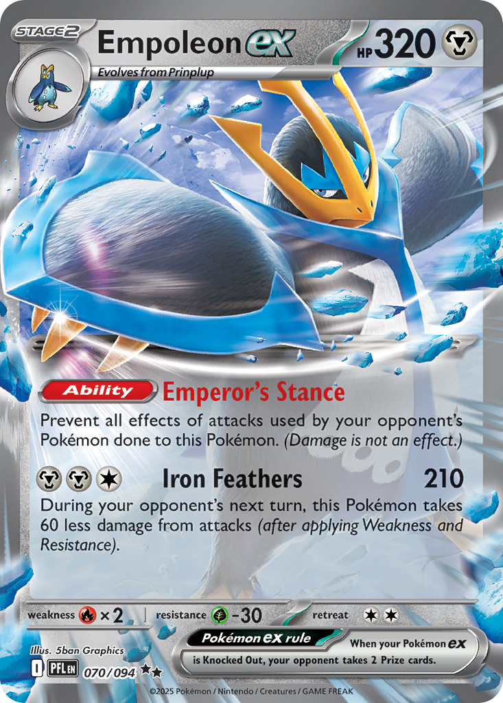 Empoleon ex 070/094 Double Rare Phantasmal Flames