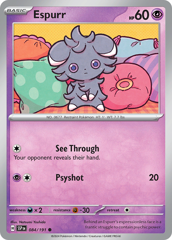 Espurr 084/191 Common Surging Sparks Reverse Holo