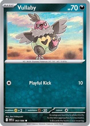 Vullaby 063/086 Common White Flare Reverse Holo