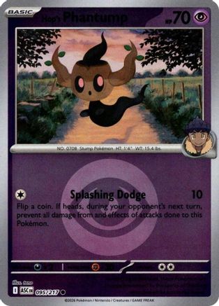 Hop's Phantump (Energy Symbol Pattern) 095/217 Holo Ascended Heroes Reverse Holo