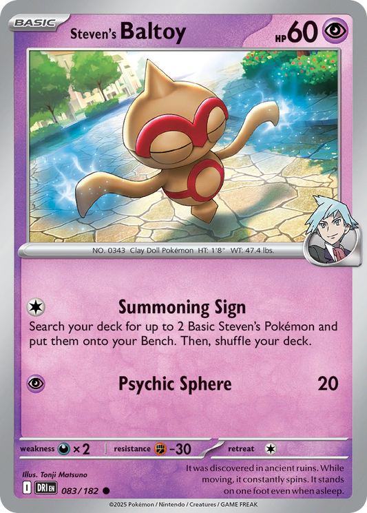 Steven's Baltoy 083/182 Common Destined Rivals Reverse Holo