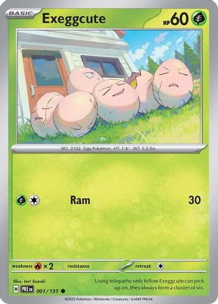 Exeggcute 001/131 Common Prismatic Evolutions Reverse Holo