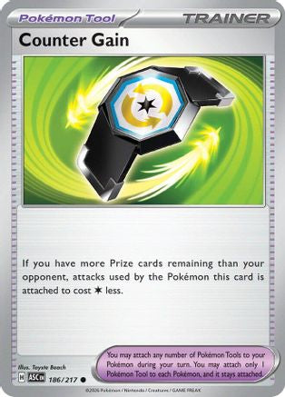 Counter Gain 186/217 Common Ascended Heroes Reverse Holo