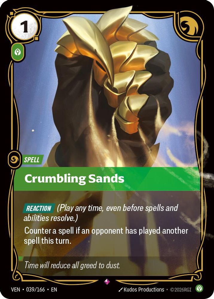 Crumbling Sands 039/166 Rare Vendetta Foil