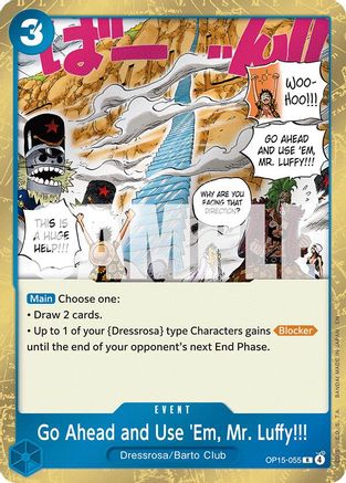 Go Ahead and Use 'Em, Mr. Luffy!!! OP15-055 Adventure on Kami's Island