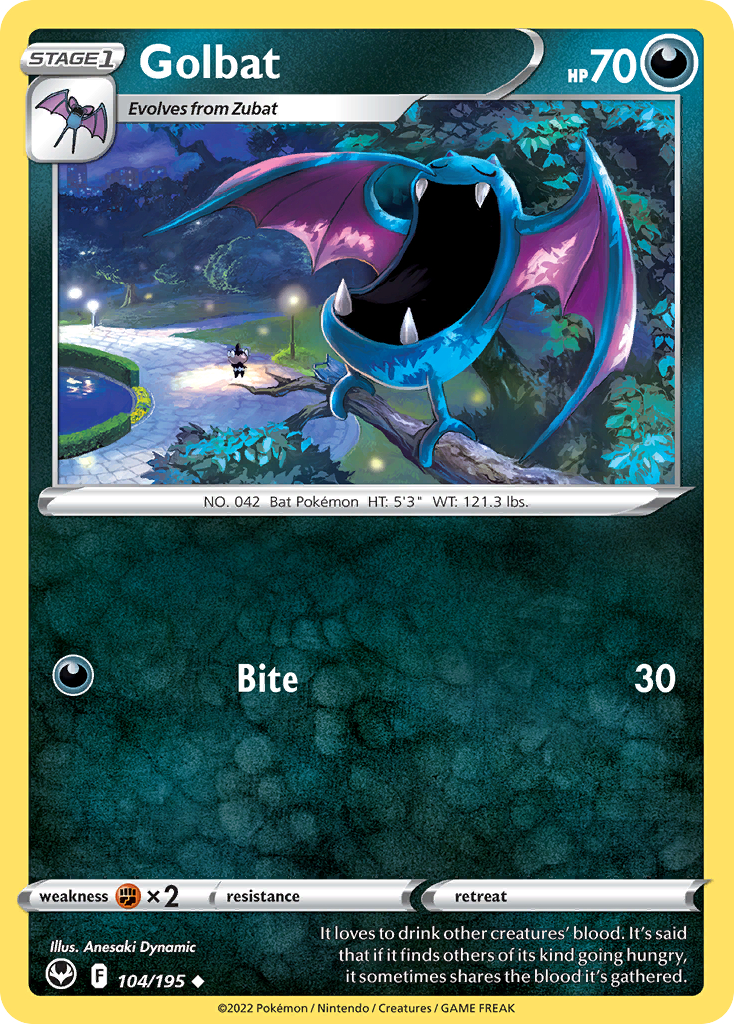 Golbat 104/195 Uncommon Silver Tempest